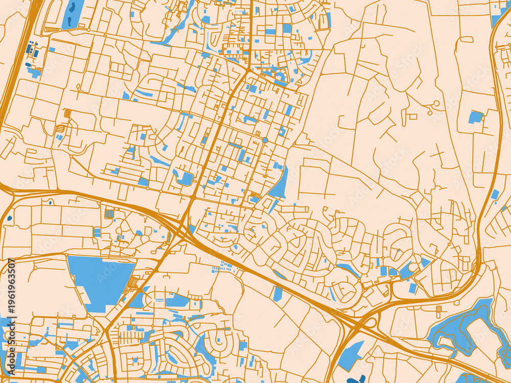 Fototapeta premium City map of Ramat HaSharon, Israel