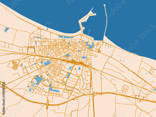 Tableau sur toile City map background — Barletta, Italy