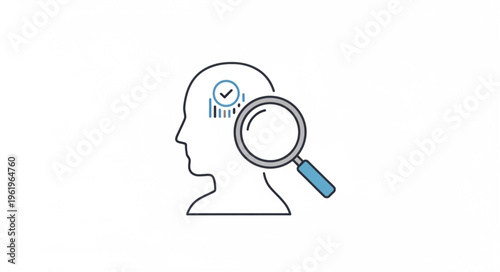 Mental Clarity and Focus - Magnifying Glass Examining Thought Processes.