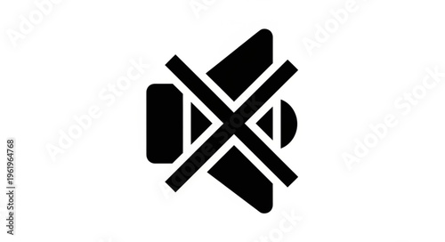 Muted Speaker Icon - Sound Off Symbol with Cross Mark.