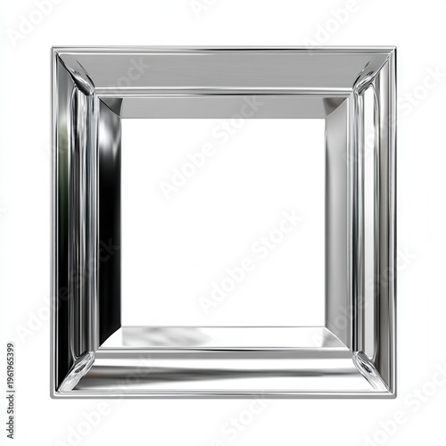 Modern square metallic mirror frame design