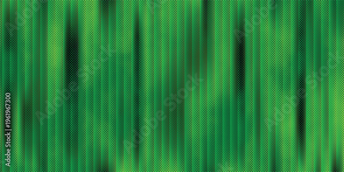 Abstract emerald surface with vertical glow streaks and micro dot field. Soft tonal transitions, contemporary digital style