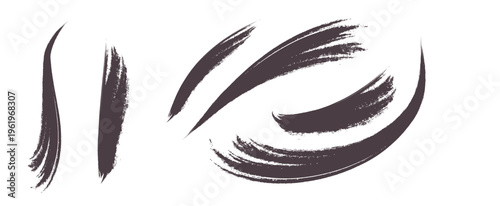 インク筆跡。ブラシストローク。ベクターアート