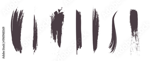 インク筆跡。ブラシストローク。ベクターアート