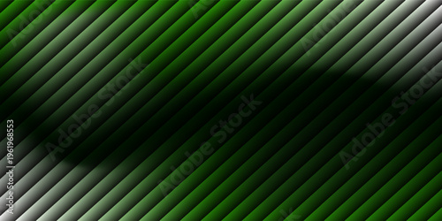 Dark green neon gradient ribbed glass. Vector ribbed glass texture background. Mesh gradient. acrylic ribbed bath surface. Reeded glass background semitransparent overlay. Bath wall window