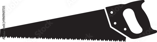 A handsaw with a serrated blade and handle for cutting through various materials easily  hand tool for woodworking and carpentry tasks