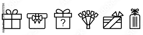 Present icon vector set. Surprise Illustration sign collection. gift symbol. bounty logo.