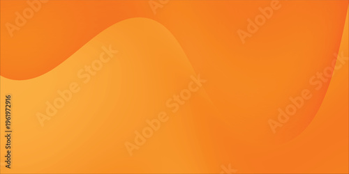 Vibrant orange abstract backdrop with layered flowing forms. Soft tonal transitions, modern flat design aesthetic, spacious composition