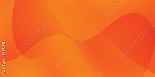 Warm orange gradient composition with overlapping curved shapes. Smooth color blending, contemporary abstract layout