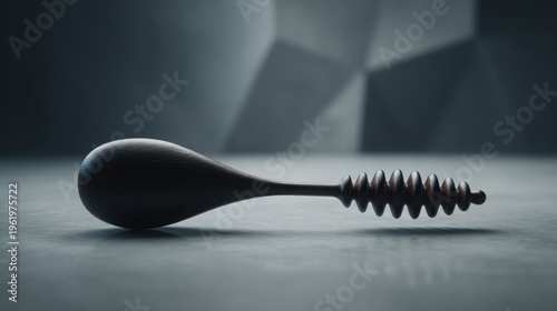 Ergonomic barcode wand scanner with visible grip indentation on a textured surface