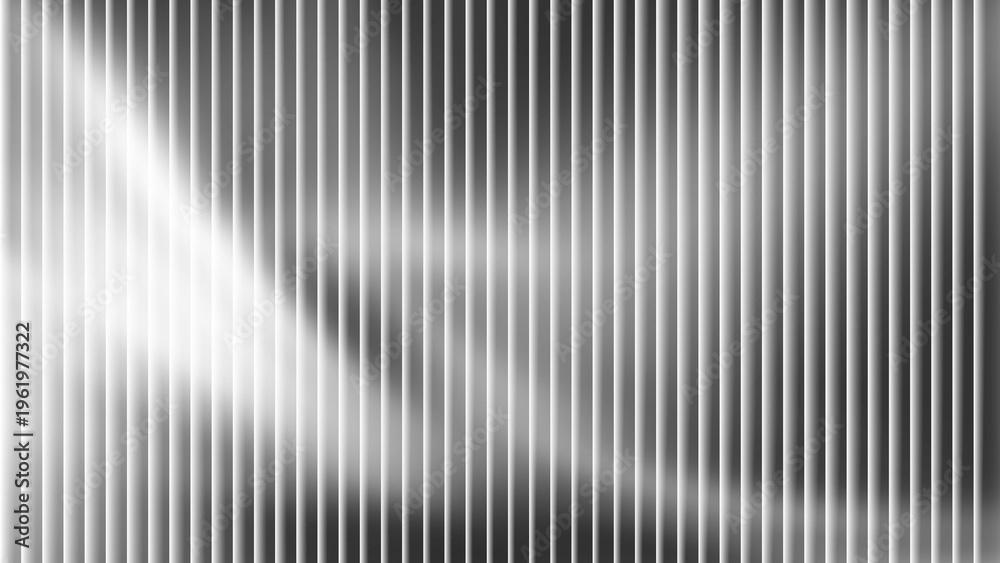 Fototapeta premium Abstract vertical wavy gradient stripes in grayscale with soft light and shadow transitions and subtle curves