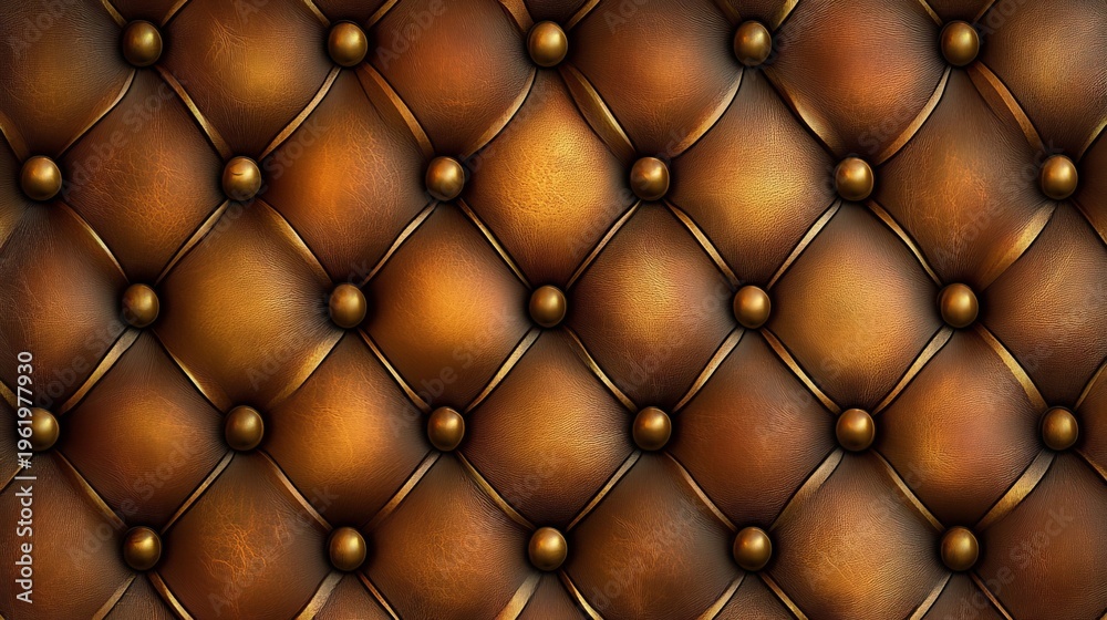 Fototapeta premium Elegant Fabric Texture Material for Luxurious Sofas and Chairs Featuring Diamond Button Patterns