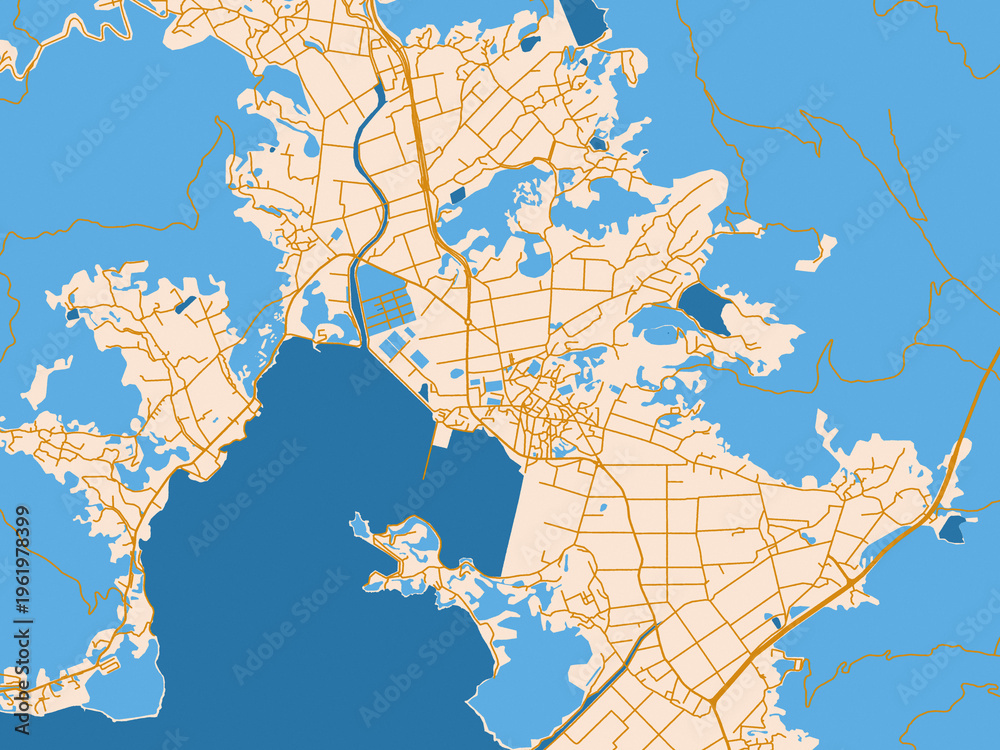 Fototapeta premium Kyosai – city map, Republic of Korea