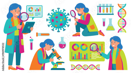Clinical healthcare professionals conducting vital medical research and scientific analysis in a modern laboratory setting