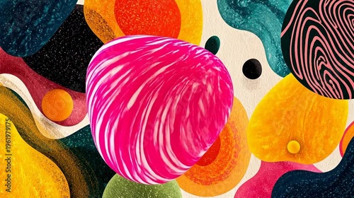 Colorful abstract shapes and patterns