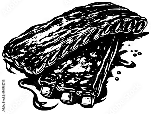 beef illustration food silhouette steak logo meat icon dinner outline meal rib barbecue prime grill roast red fresh beefsteak shape cook vector graphic background