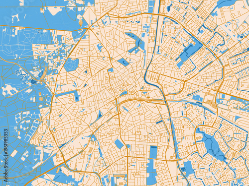 Bild auf Leinwand Urban map poster — Apeldoorn Centrum, Netherlands