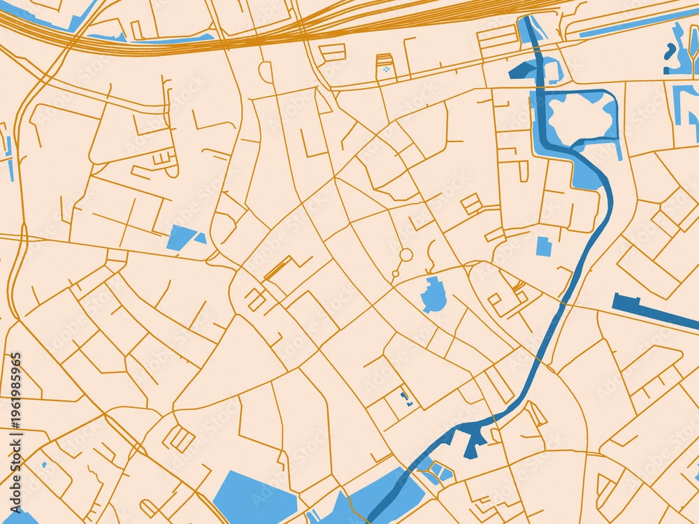 Obraz premium Street network map — Eindhoven Centrum, Netherlands
