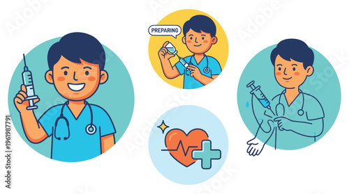 Skilled Doctor Providing Essential Medical Healthcare Services and Clinical Injection Support for Patients