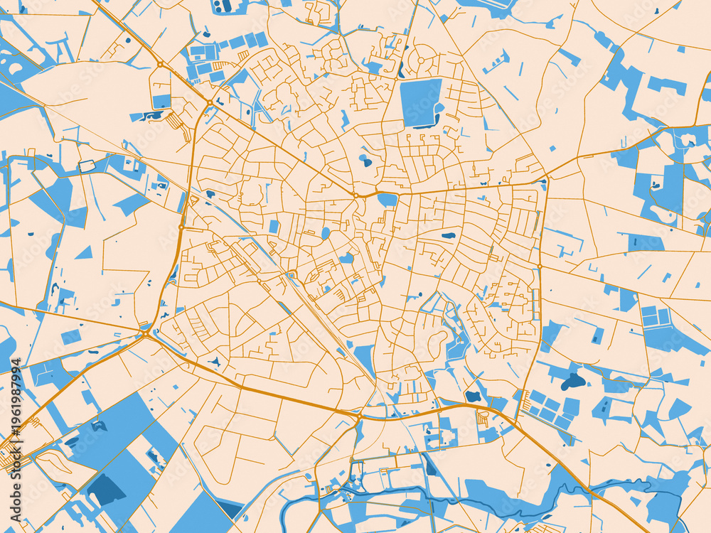 Fototapeta premium City cartography of Winterswijk, Netherlands