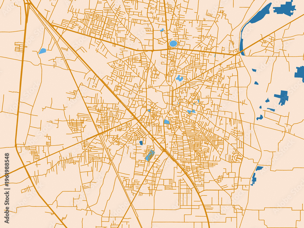 Obraz premium City map background — Gujrat, Pakistan