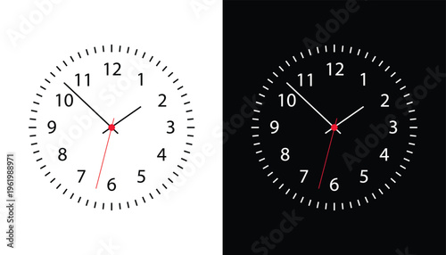 Timer clock Icon flat style modern watch vector design element Illustration