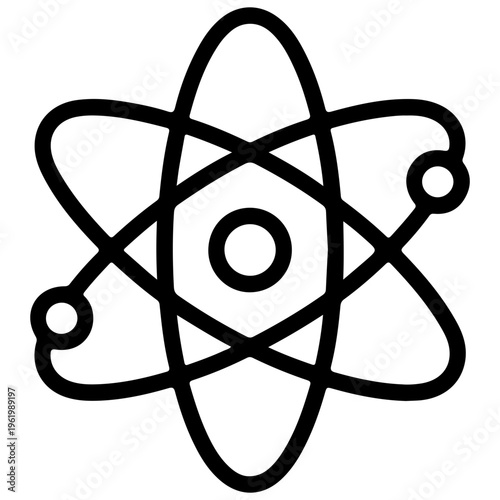 Atomic structure symbol science chemistry physics