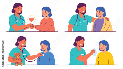 Empathetic Doctor Healthcare Professional Providing Compassionate Medical Clinical Care to Patients