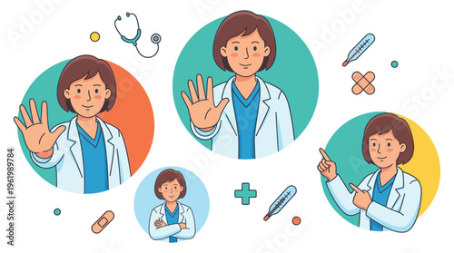Dedicated Female Doctor Illustrates Essential Healthcare Advice and Clinical Best Practices for Medical Professionals