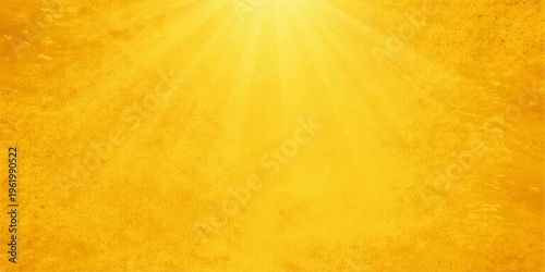 Abstract orange background with a bright sunburst design featuring yellow light rays and a gold summer sky texture for a hot star explosion vector illustration wallpaper