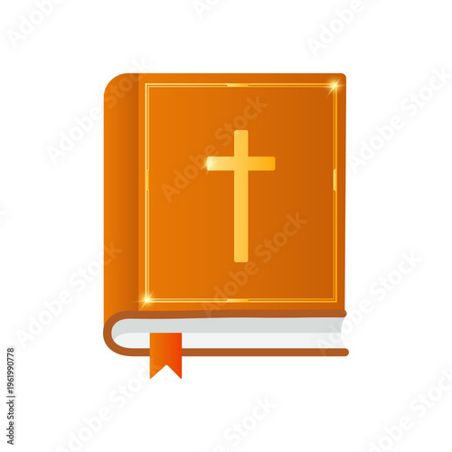 Christian Gradient Bible on isolated white background. Vector illustration