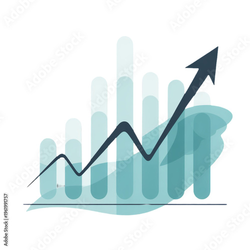A graph showing an upward trend in business growth and success