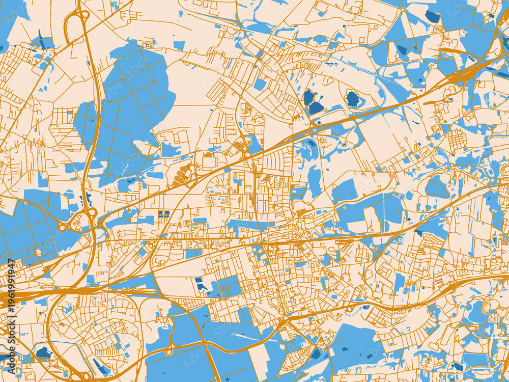 Fototapeta premium Zabrze, Poland – city map