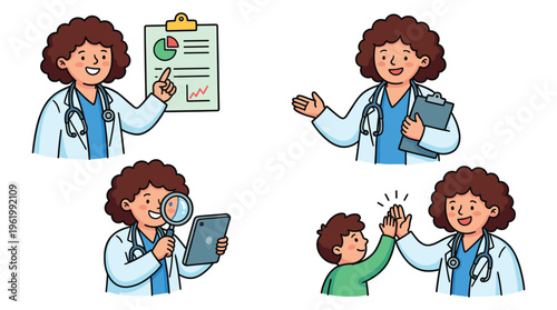 Skilled Doctor Healthcare Professional showcasing diverse clinical responsibilities and compassionate medical care