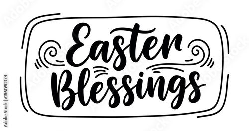 Christian Easter typography, inspirational religious lettering decorative vintage style