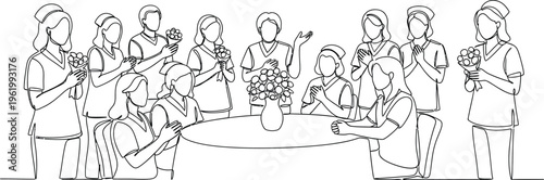 people sitting around a table