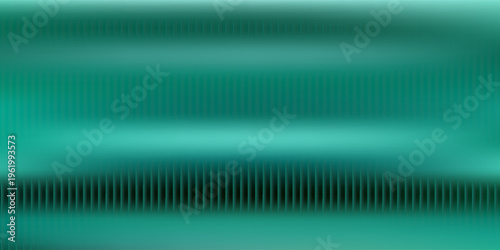 Dark green neon gradient ribbed glass. Vector ribbed glass texture background. Mesh gradient. acrylic ribbed bath surface. Reeded glass background semitransparent overlay. Bath wall window