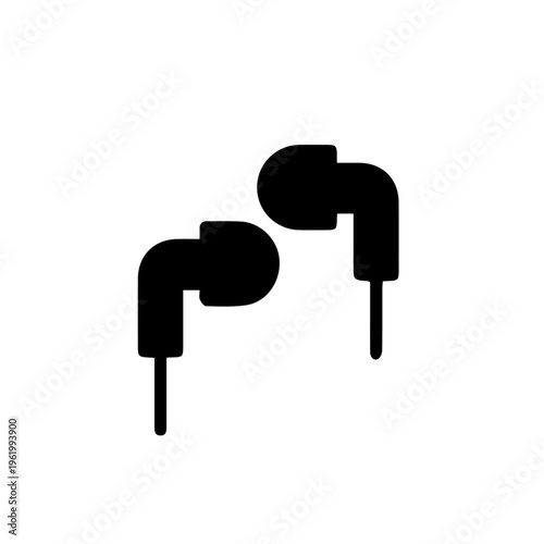 Wireless Earbuds Vector Icon – Bluetooth Earphones Flat Illustration with Charging Case