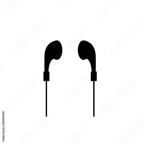 Wireless Earbuds Vector Design – Modern Bluetooth Earphones Minimal Flat Icon
