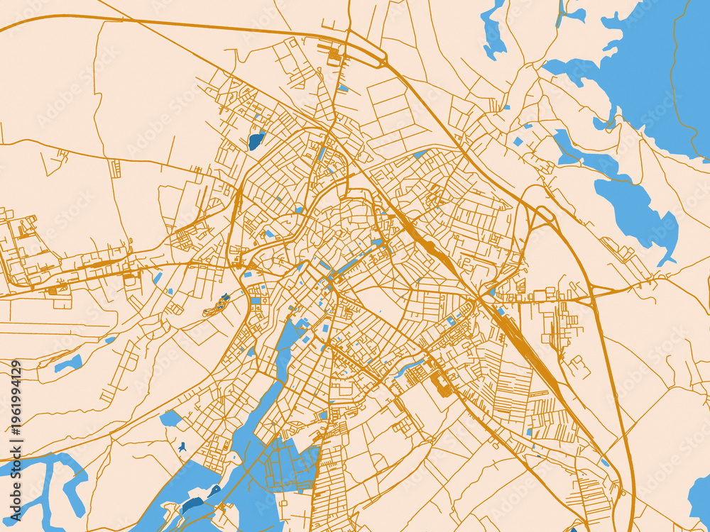 Naklejka premium City map of Sibiu, Romania