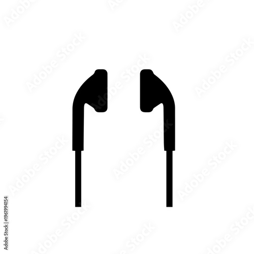 Wireless Earbuds Vector Illustration – Bluetooth Earphones Modern Flat Icon Set