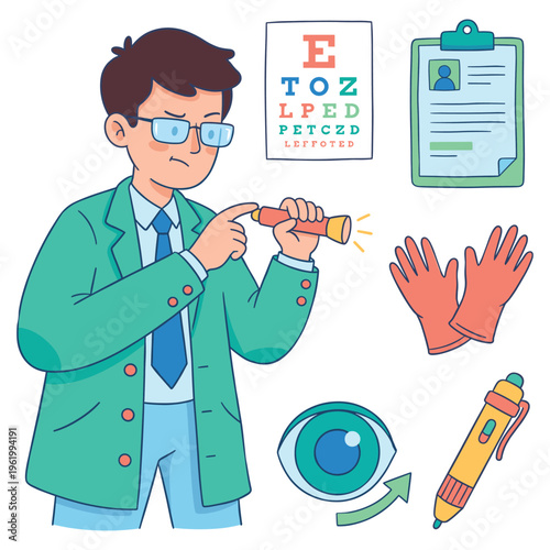 Expert Doctor Offering Professional Clinical Eye Care and Comprehensive Vision Healthcare Services