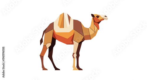 Geometric Camel Illustration - Desert Animal Icon