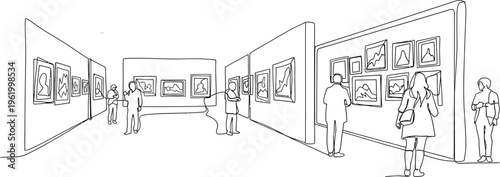art gallery interior with people