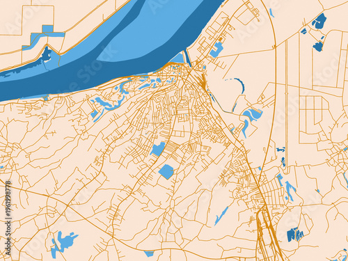Fotografie Smederevo, Serbia – urban map