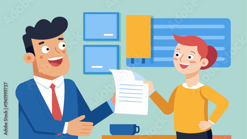 Business people, office workers, handshake, agreement, partnership