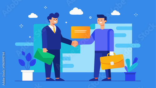 Business partnership, handshake, agreement, office deal