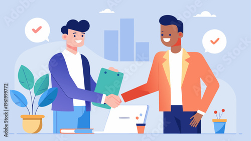 Business partnership, handshake, agreement, teamwork