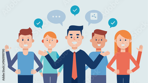 Business team, partnership, collaboration, communication icons