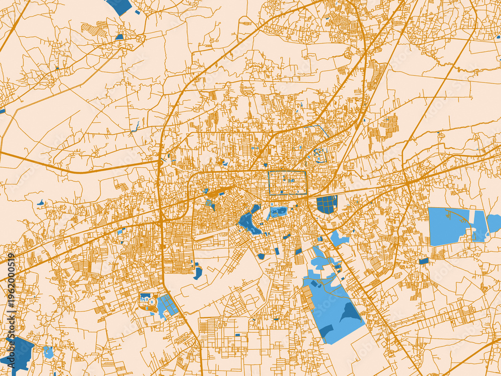 Naklejka premium City map poster of Nakhon Ratchasima, Thailand